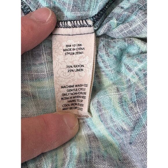 Soft Surroundings Capri Pants, Linen Blend; size XL, Tropical Print, NWT - Picture 4 of 10